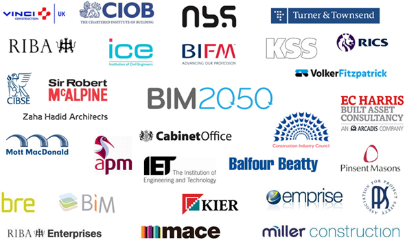 Logos of BIM 2050 members