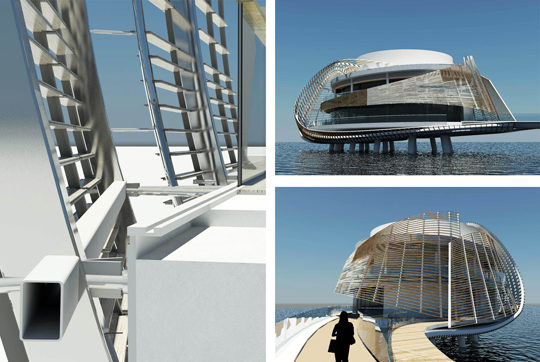 JWTR, Dubai – Revit rendering of the fabrication model