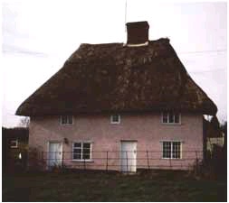 Clay lump cottage in Buxhall, Suffolk