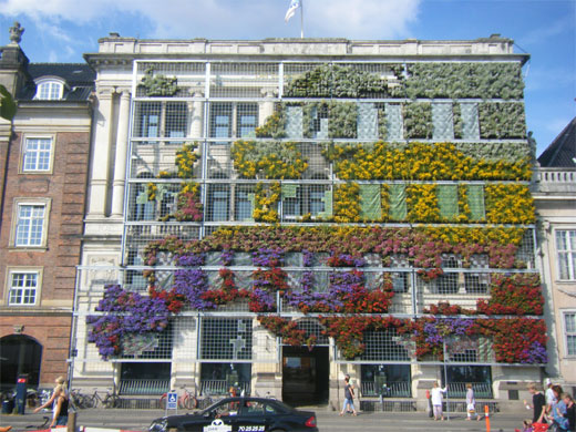 Living façade in Copenhagen at European Environment Agency Headquarters