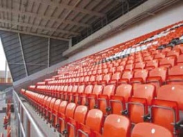 Exits and seating. Blackpool FC, Bloomfield Road Stadium, TTH Architects