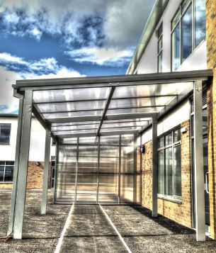 Canopy in situ at a school