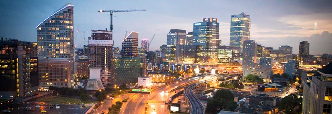 A picture of a city skyline