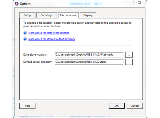 Options > File Locations dialogue box