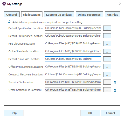 Using File Locations Nbs