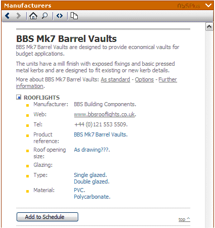 Manufacturers' Information