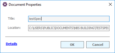 How To Change Your Specification Or Preliminary Document Title Nbs