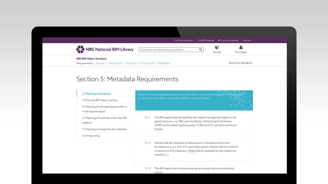 Exploring the NBS BIM Object Standard - Metadata Requirements