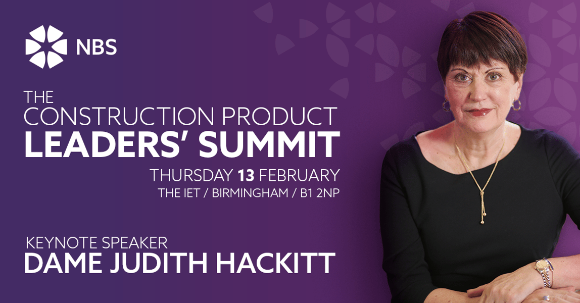 Dame Judith Hackitt announced as keynote speaker at the Construction Product Leaders Summit